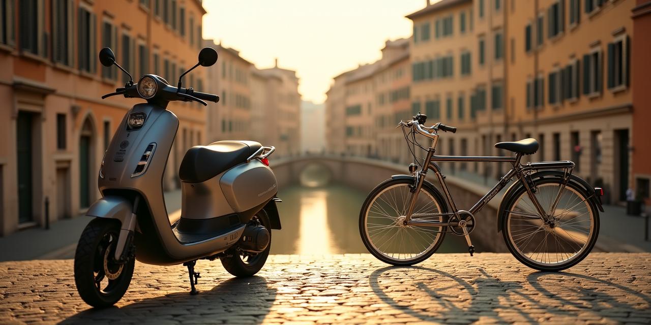 Scooter d'epoca e moderni nel cuore di Roma